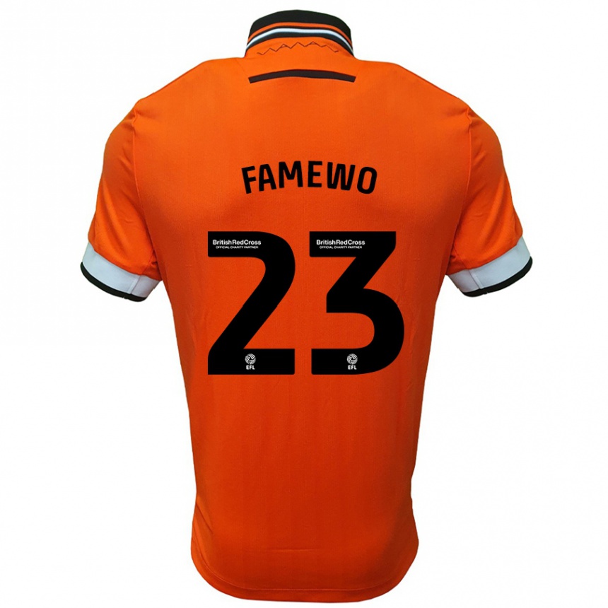 Men Football Akin Famewo #23 Orange White Away Jersey 2024/25 T-Shirt Nz