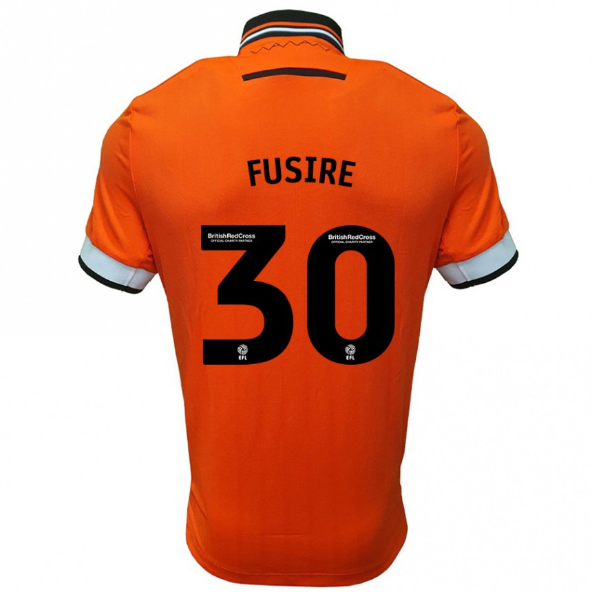 Men Football Sean Fusire #30 Orange White Away Jersey 2024/25 T-Shirt Nz