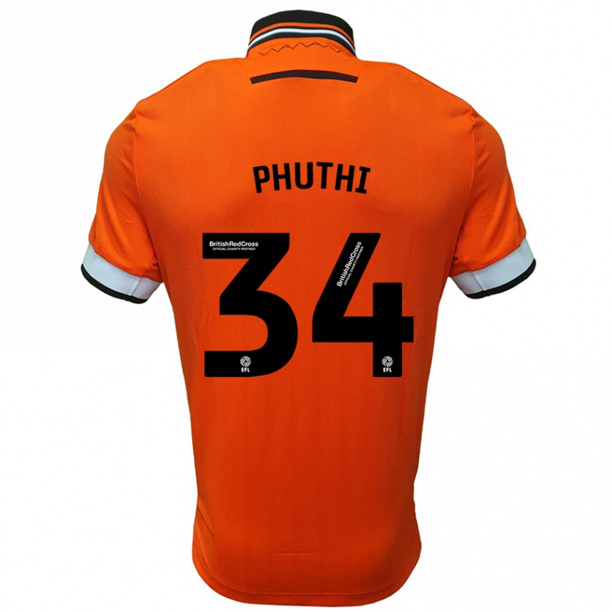 Men Football Joey Phuthi #34 Orange White Away Jersey 2024/25 T-Shirt Nz