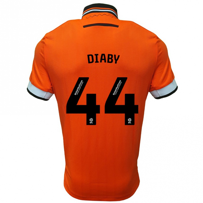 Men Football Momo Diaby #44 Orange White Away Jersey 2024/25 T-Shirt Nz