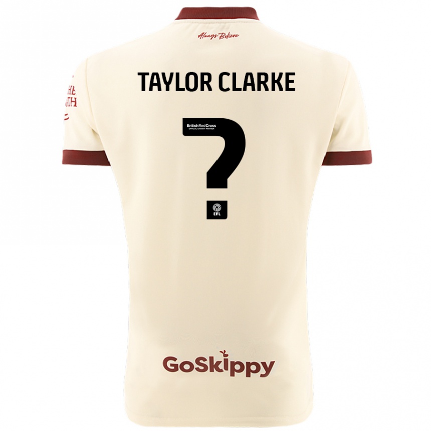 Men Football Omar Taylor-Clarke #0 Cream White Away Jersey 2024/25 T-Shirt Nz