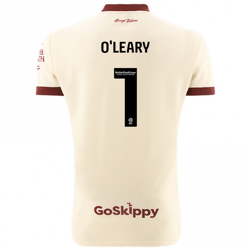 Men Football Max O'leary #1 Cream White Away Jersey 2024/25 T-Shirt Nz