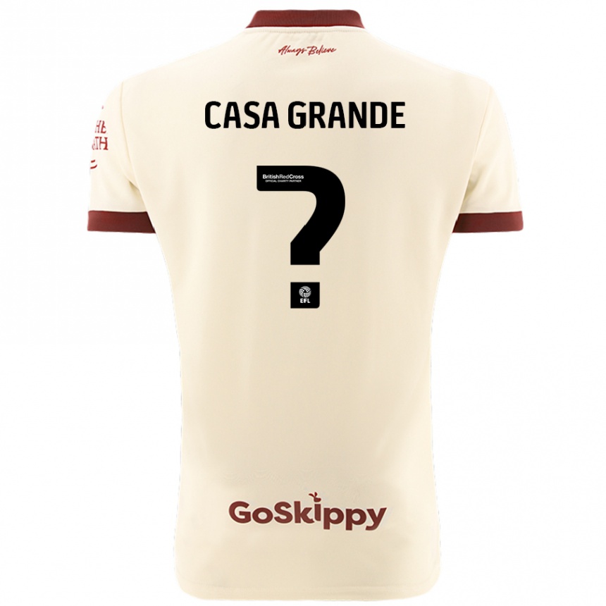 Men Football Josey Casa-Grande #0 Cream White Away Jersey 2024/25 T-Shirt Nz