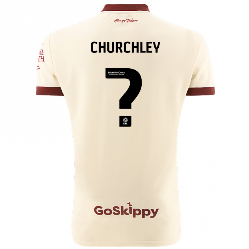 Men Football Kai Churchley #0 Cream White Away Jersey 2024/25 T-Shirt Nz