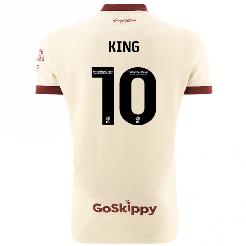 Men Football Andy King #10 Cream White Away Jersey 2024/25 T-Shirt Nz