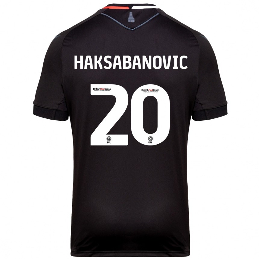 Men Football Sead Hakšabanović #20 Black Away Jersey 2024/25 T-Shirt Nz