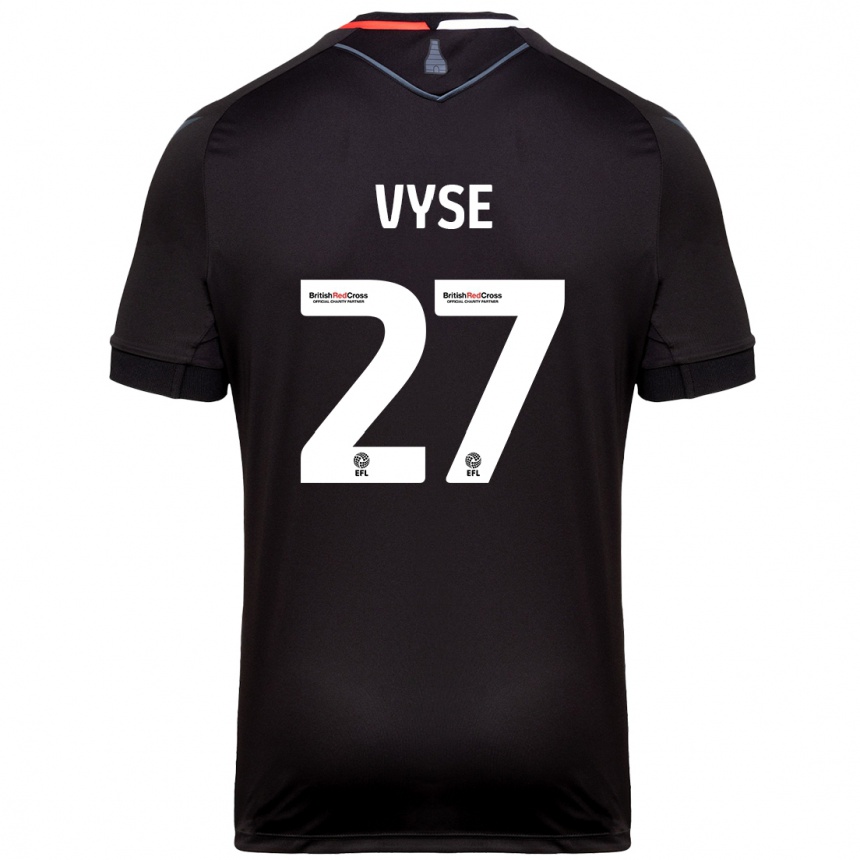 Men Football Ryah Vyse #27 Black Away Jersey 2024/25 T-Shirt Nz