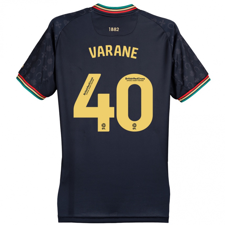 Men Football Jonathan Varane #40 Dark Navy Blue Away Jersey 2024/25 T-Shirt Nz