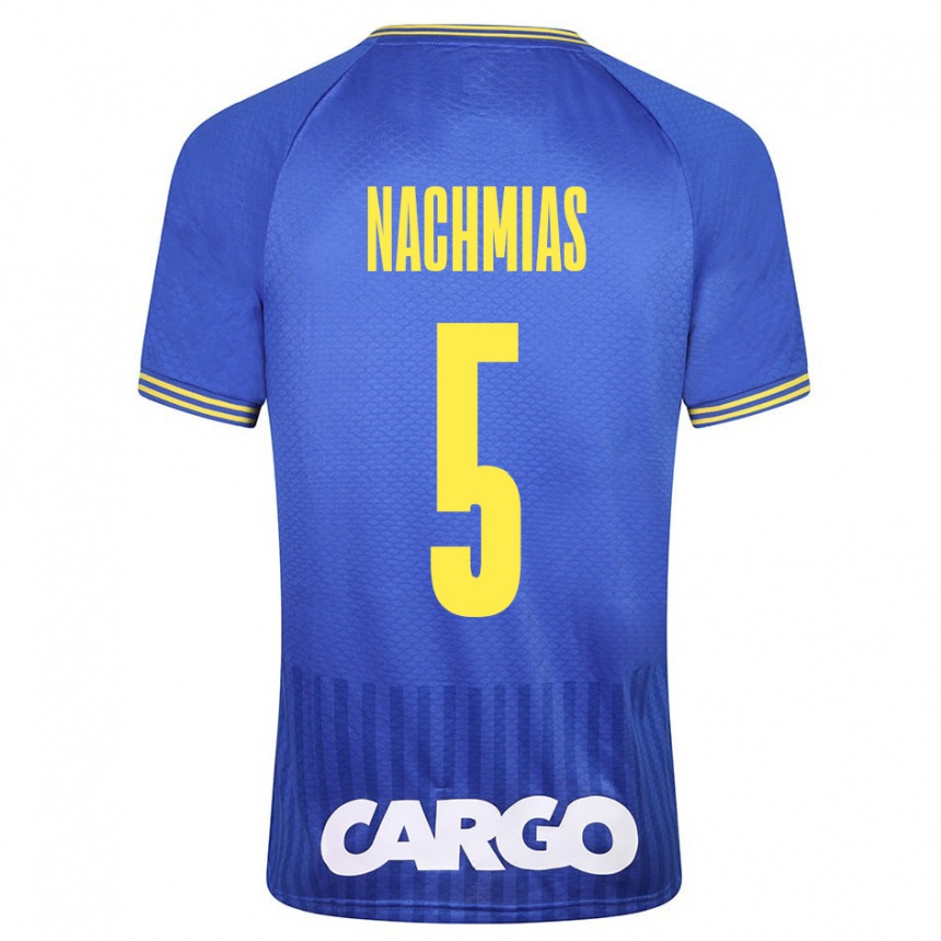 Men Football Idan Nachmias #5 White Away Jersey 2024/25 T-Shirt Nz