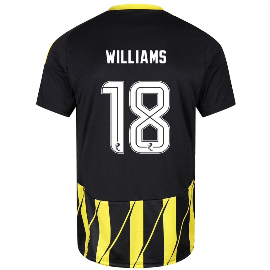 Men Football Rhys Williams #18 Black Yellow Away Jersey 2024/25 T-Shirt Nz