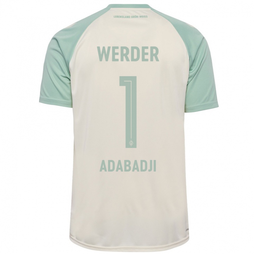 Men Football Kwassi-Vivien Felix Adabadji #1 Off-White Light Green Away Jersey 2024/25 T-Shirt Nz