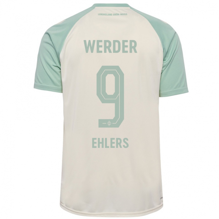 Men Football Jannic Ehlers #9 Off-White Light Green Away Jersey 2024/25 T-Shirt Nz