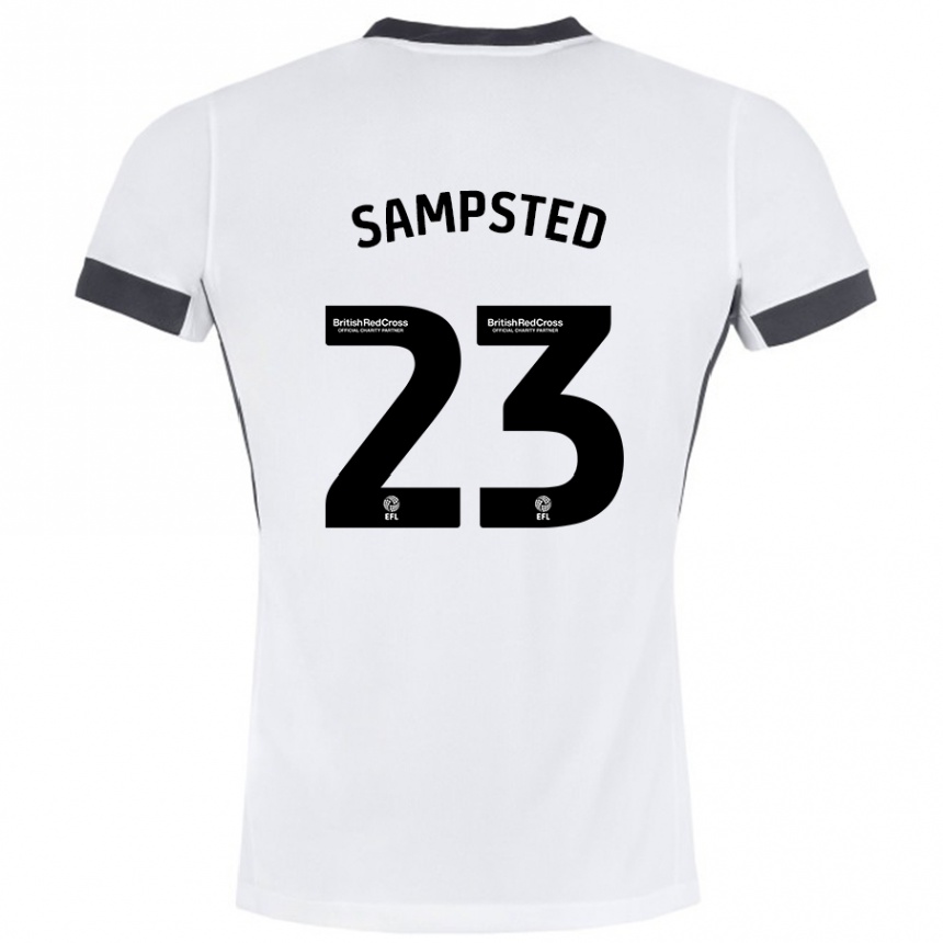 Men Football Alfons Sampsted #23 White Black Away Jersey 2024/25 T-Shirt Nz