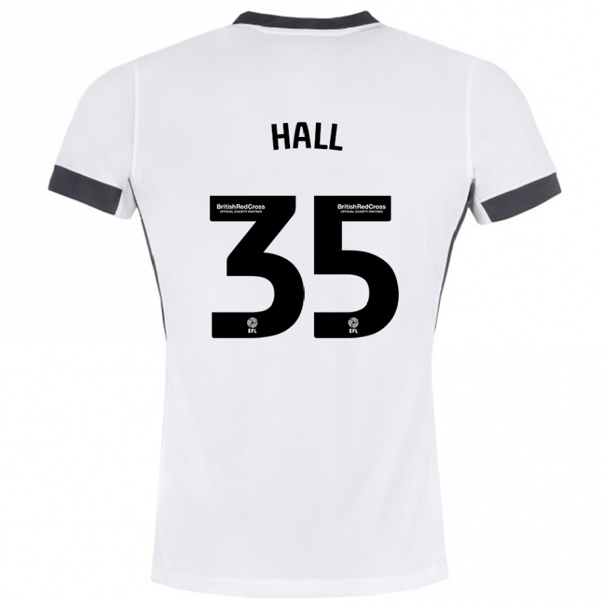 Men Football George Hall #35 White Black Away Jersey 2024/25 T-Shirt Nz