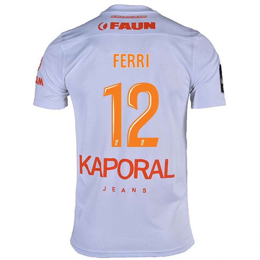 Men Football Jordan Ferri #12 White Away Jersey 2024/25 T-Shirt Nz