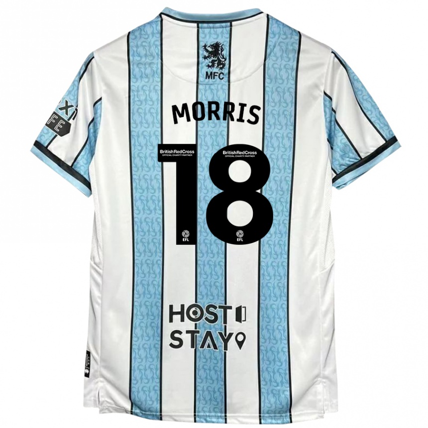 Men Football Aidan Morris #18 White Blue Away Jersey 2024/25 T-Shirt Nz