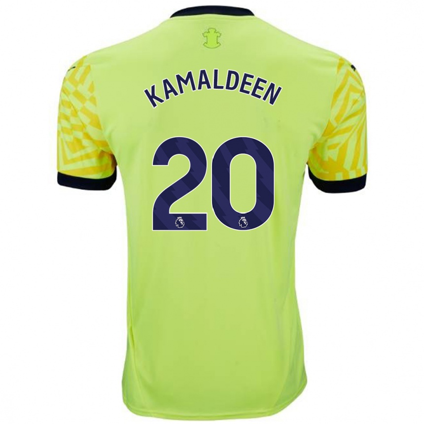 Men Football Kamaldeen Sulemana #20 Yellow Away Jersey 2024/25 T-Shirt Nz