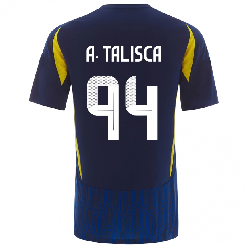 Men Football Talisca #94 Blue Yellow Away Jersey 2024/25 T-Shirt Nz