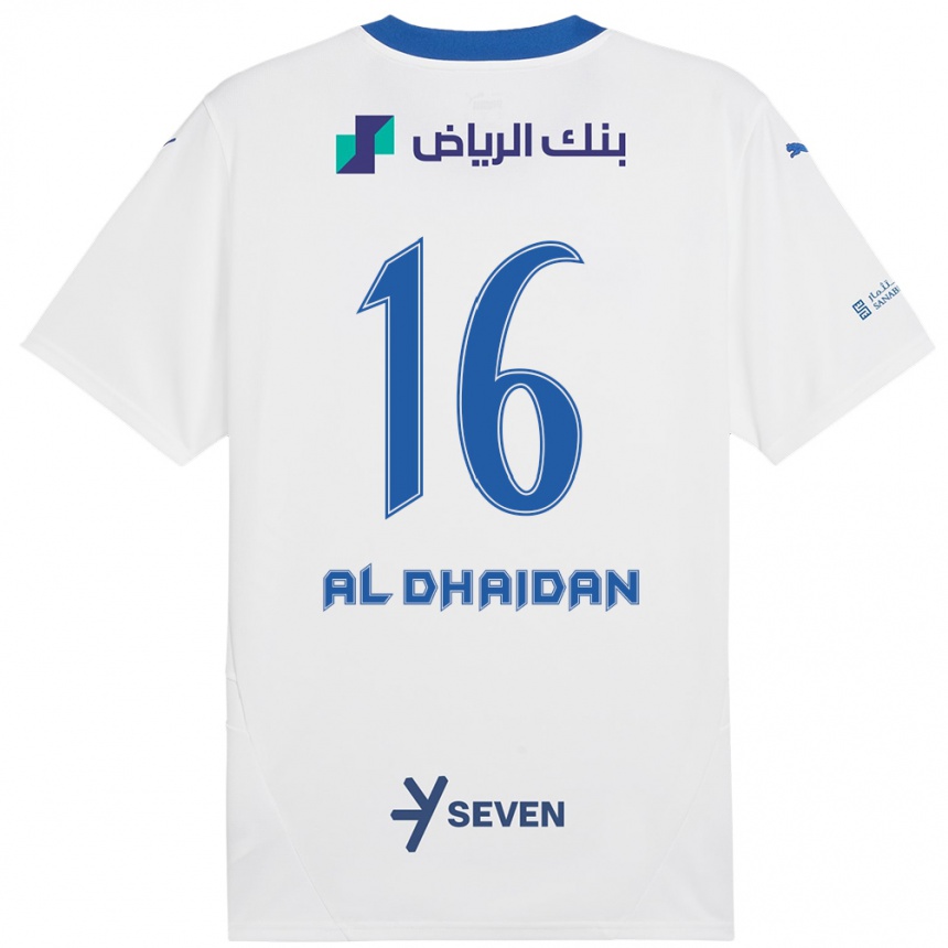 Men Football Nadia Al-Dhaidan #16 White Blue Away Jersey 2024/25 T-Shirt Nz