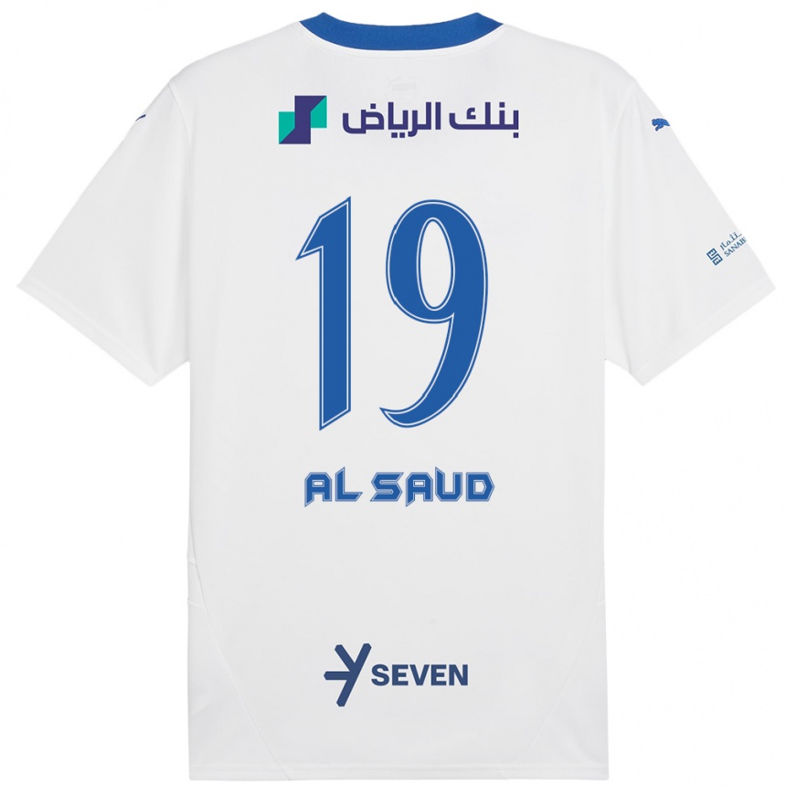 Men Football Manal Al Saud #19 White Blue Away Jersey 2024/25 T-Shirt Nz