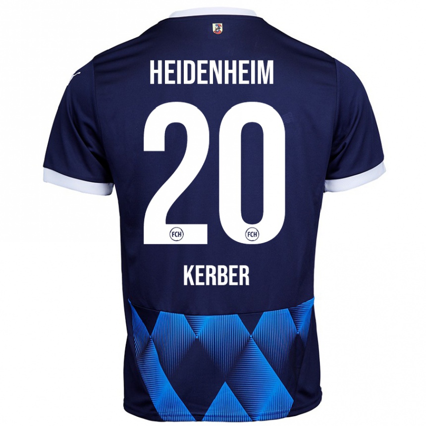 Men Football Luca Kerber #20 Dark Navy Blue Away Jersey 2024/25 T-Shirt Nz