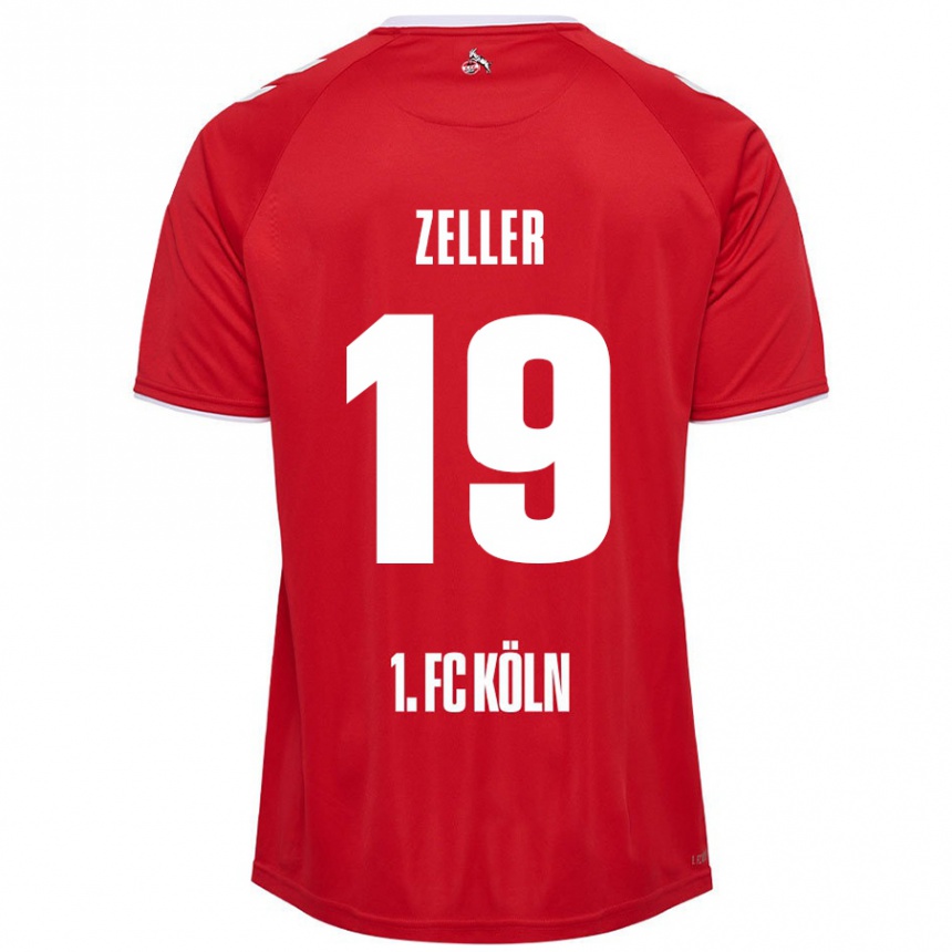 Men Football Dóra Zeller #19 Red White Away Jersey 2024/25 T-Shirt Nz