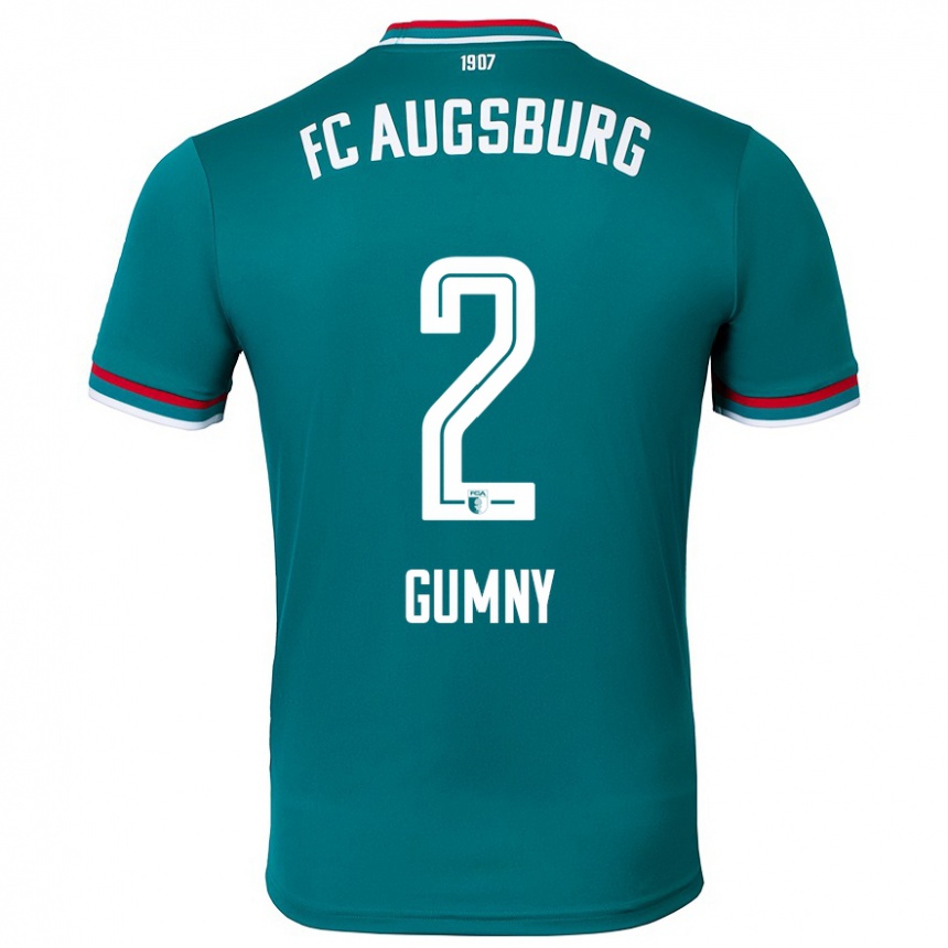 Men Football Robert Gumny #2 Dark Green Away Jersey 2024/25 T-Shirt Nz