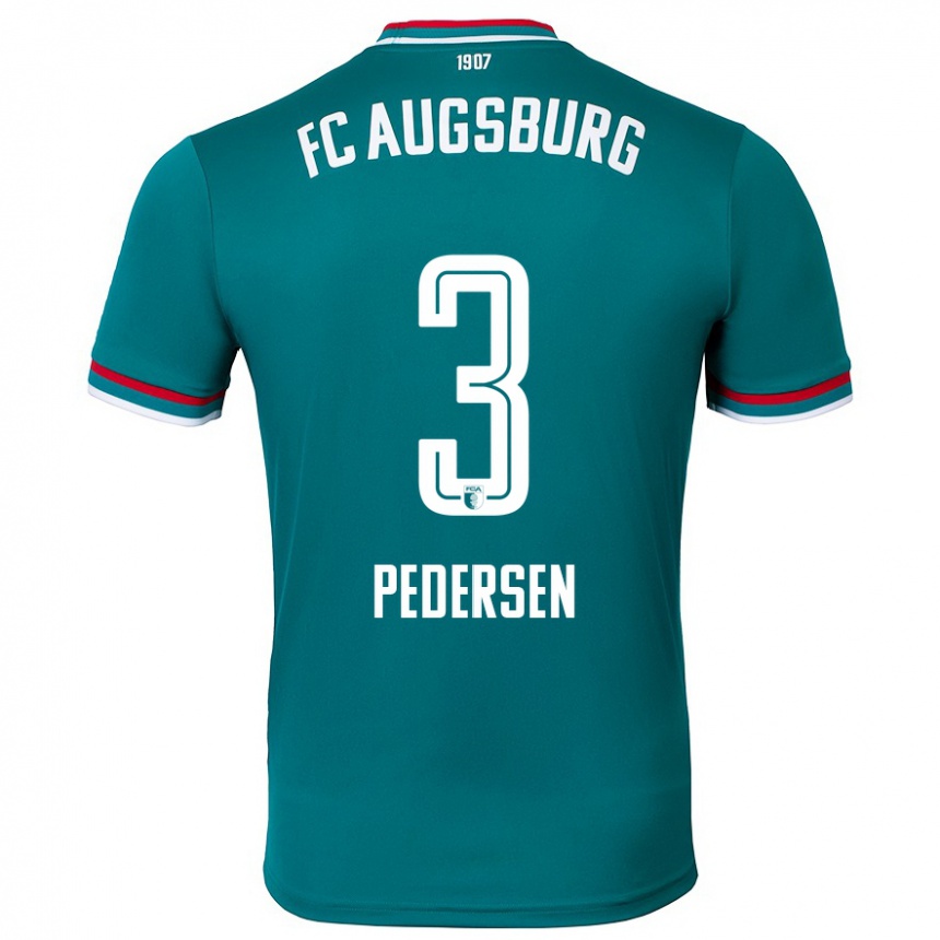 Men Football Mads Pedersen #3 Dark Green Away Jersey 2024/25 T-Shirt Nz