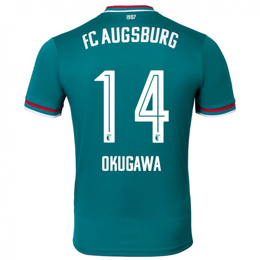 Men Football Masaya Okugawa #14 Dark Green Away Jersey 2024/25 T-Shirt Nz