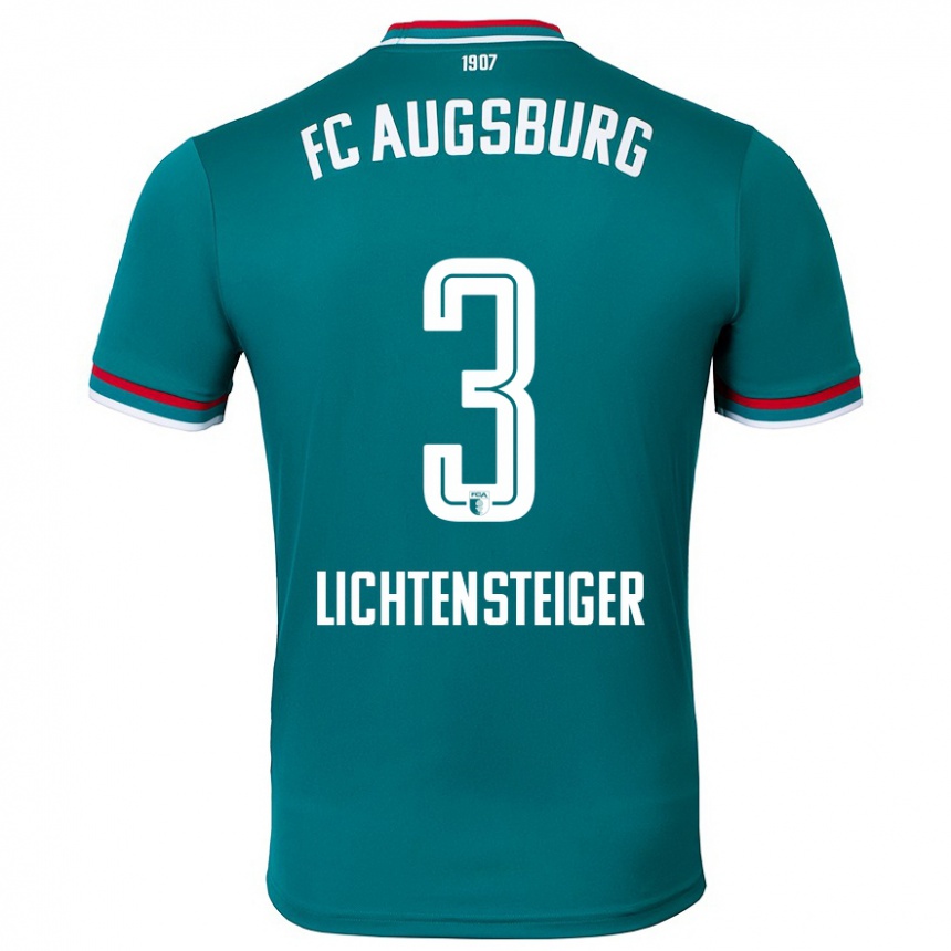 Men Football David Lichtensteiger #3 Dark Green Away Jersey 2024/25 T-Shirt Nz