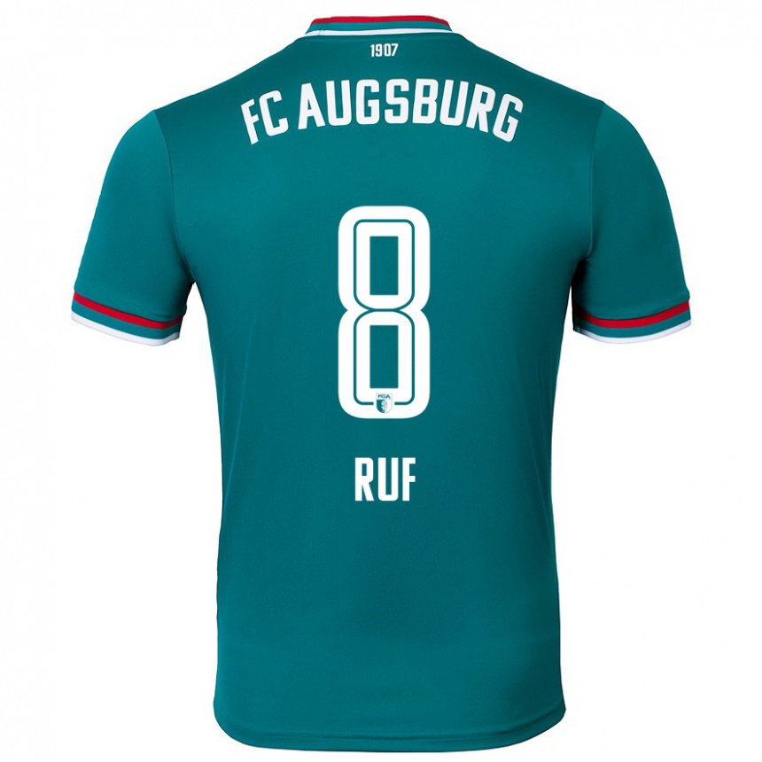 Men Football Jonas Ruf #8 Dark Green Away Jersey 2024/25 T-Shirt Nz