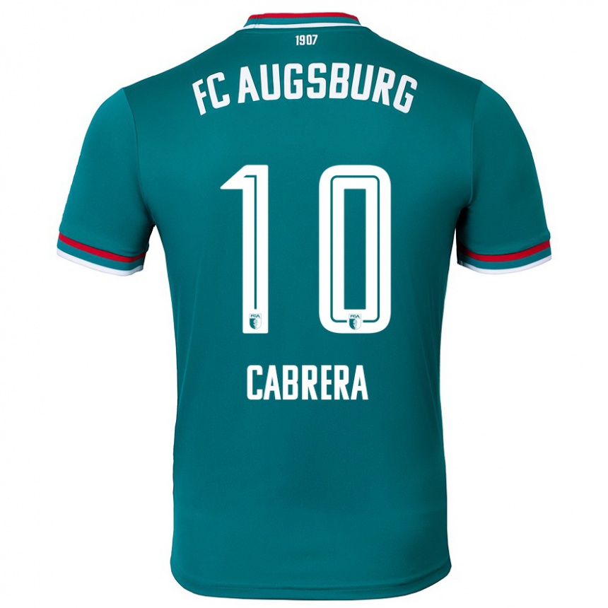 Men Football Juan Cabrera #10 Dark Green Away Jersey 2024/25 T-Shirt Nz