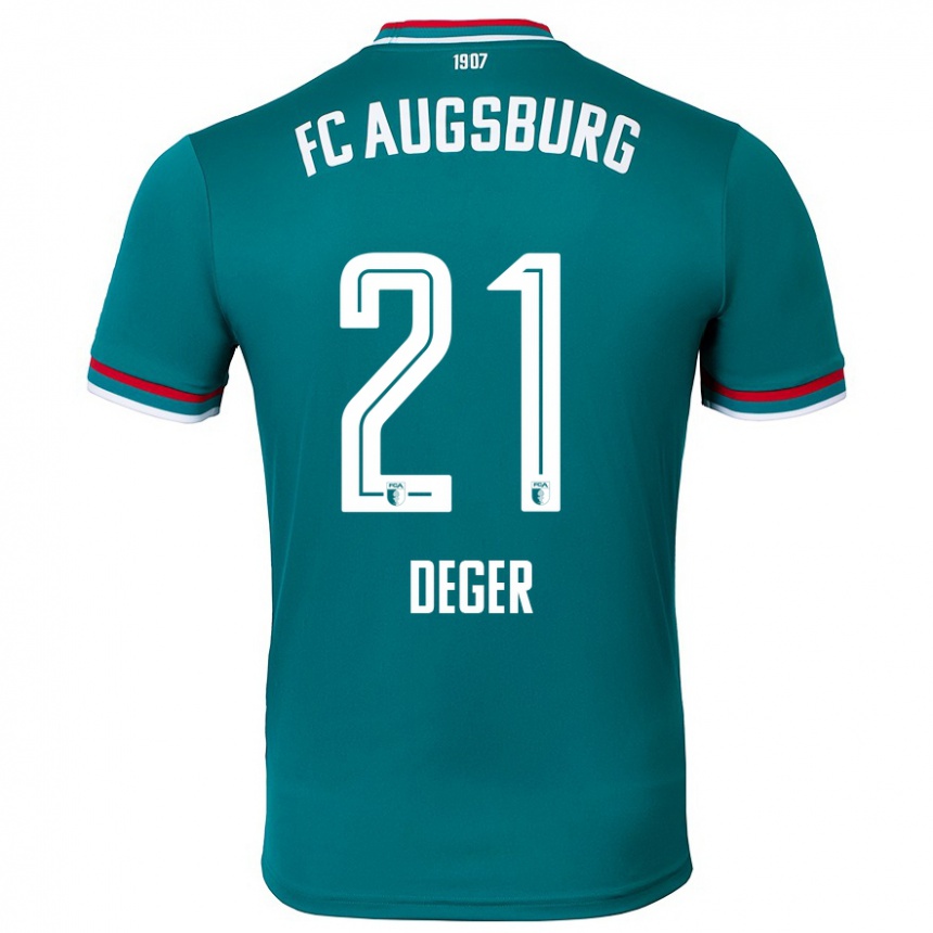 Men Football David Deger #21 Dark Green Away Jersey 2024/25 T-Shirt Nz