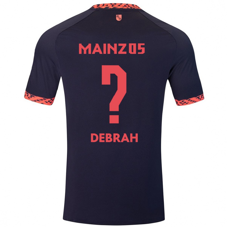 Men Football Jeremiah Debrah #0 Blue Coral Red Away Jersey 2024/25 T-Shirt Nz