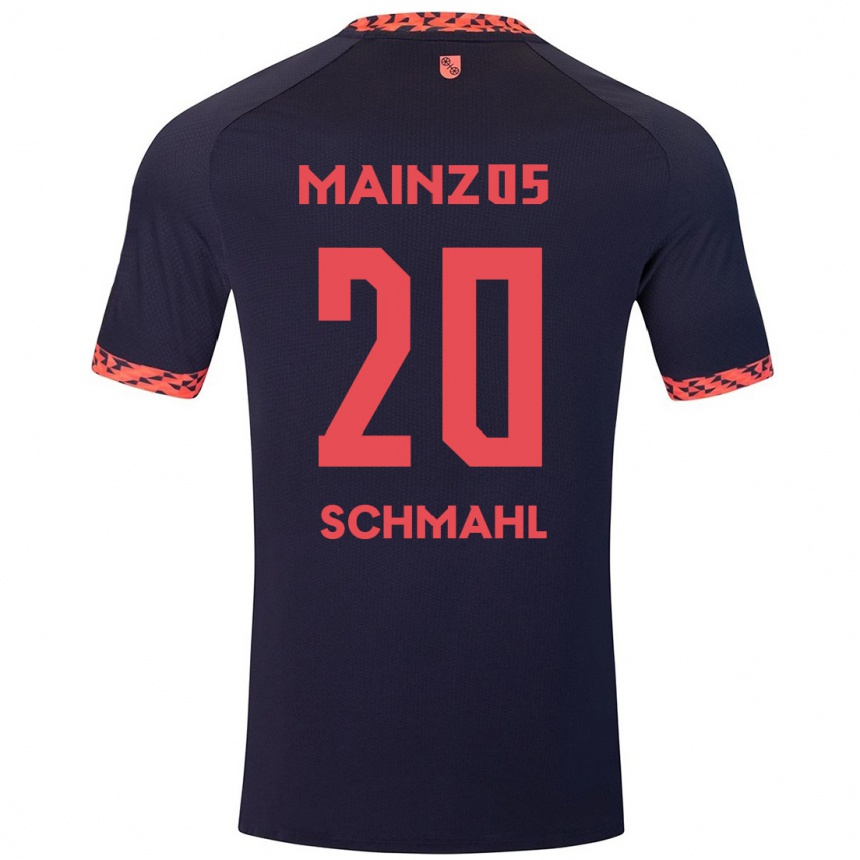 Men Football Laura Schmahl #20 Blue Coral Red Away Jersey 2024/25 T-Shirt Nz