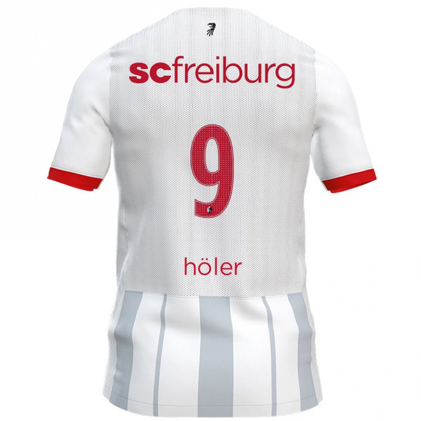 Men Football Lucas Höler #9 White Grey Away Jersey 2024/25 T-Shirt Nz