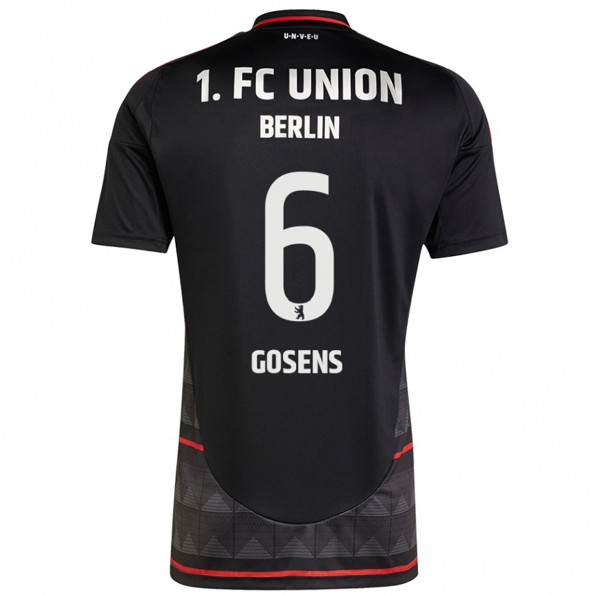 Men Football Robin Gosens #6 Black Away Jersey 2024/25 T-Shirt Nz