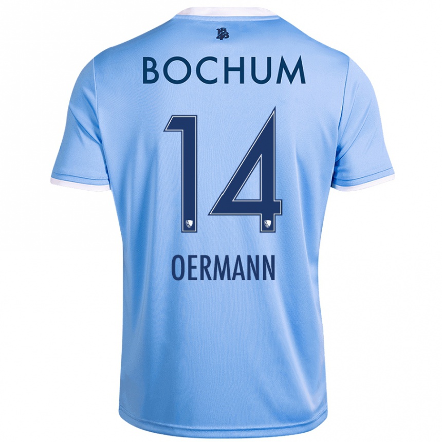 Men Football Tim Oermann #14 Sky Blue Away Jersey 2024/25 T-Shirt Nz