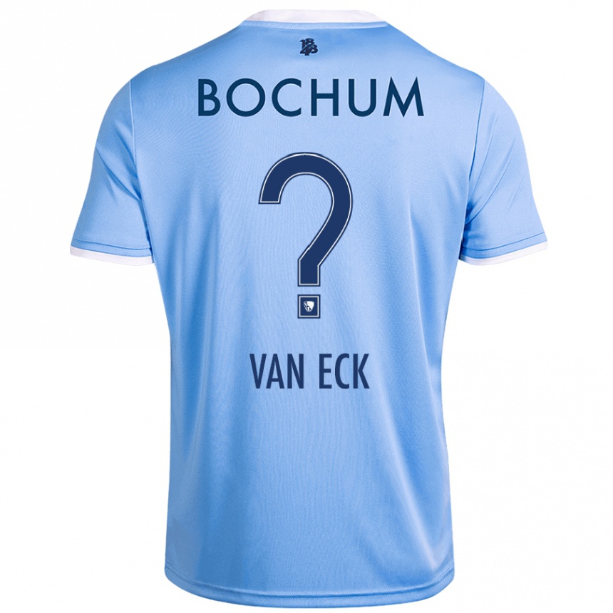 Men Football Ole Van Eck #0 Sky Blue Away Jersey 2024/25 T-Shirt Nz