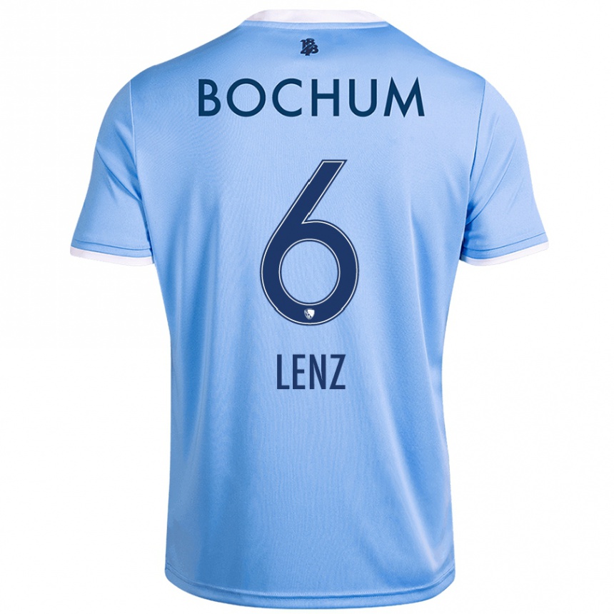 Men Football Cajetan Lenz #6 Sky Blue Away Jersey 2024/25 T-Shirt Nz