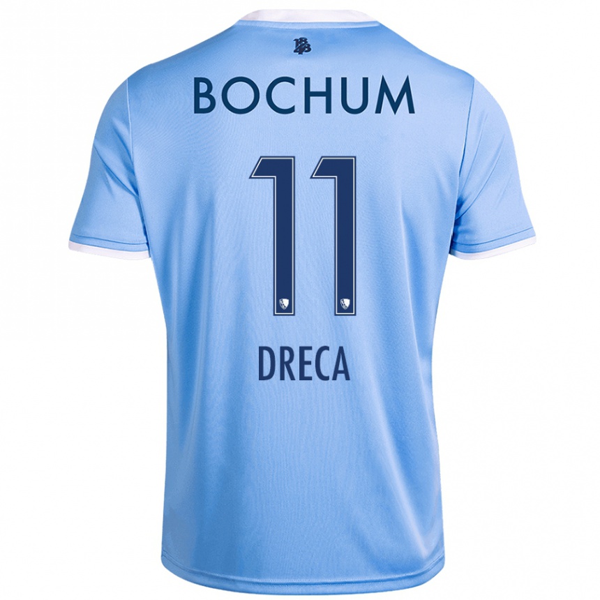 Men Football Benjamin Dreca #11 Sky Blue Away Jersey 2024/25 T-Shirt Nz