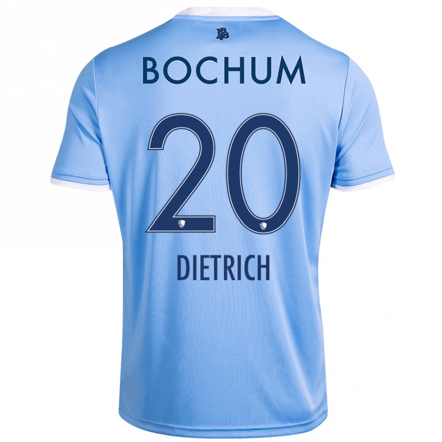 Men Football Sam Dietrich #20 Sky Blue Away Jersey 2024/25 T-Shirt Nz