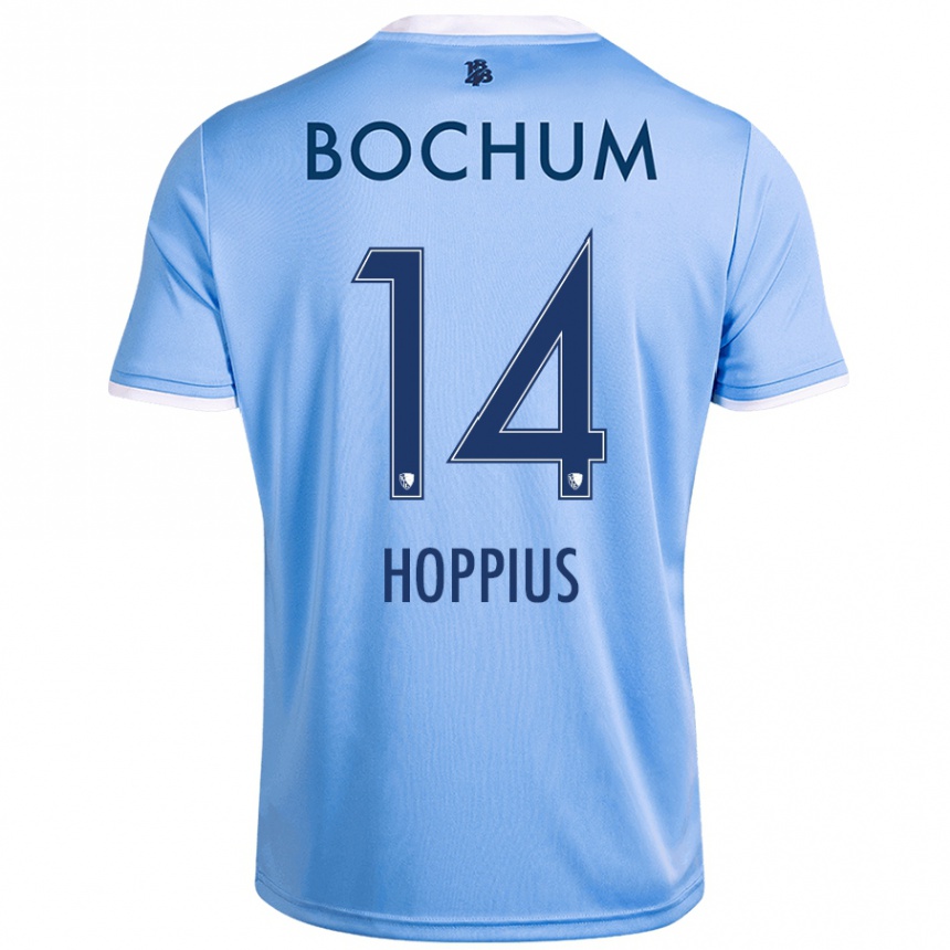 Men Football Dörthe Hoppius #14 Sky Blue Away Jersey 2024/25 T-Shirt Nz