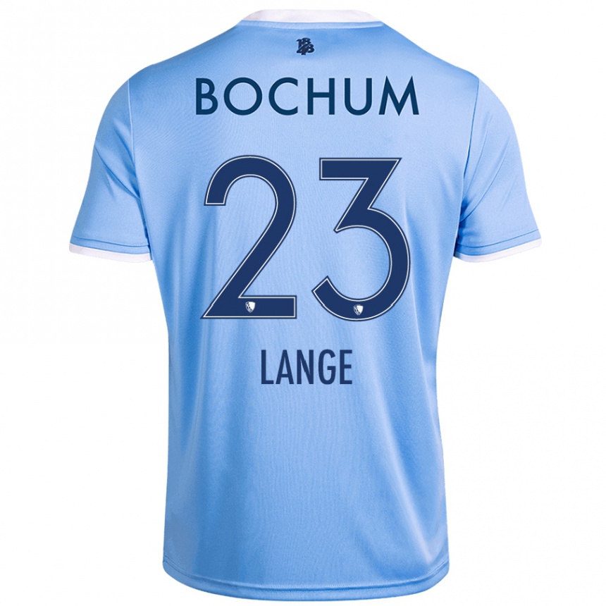 Men Football Nina Lange #23 Sky Blue Away Jersey 2024/25 T-Shirt Nz