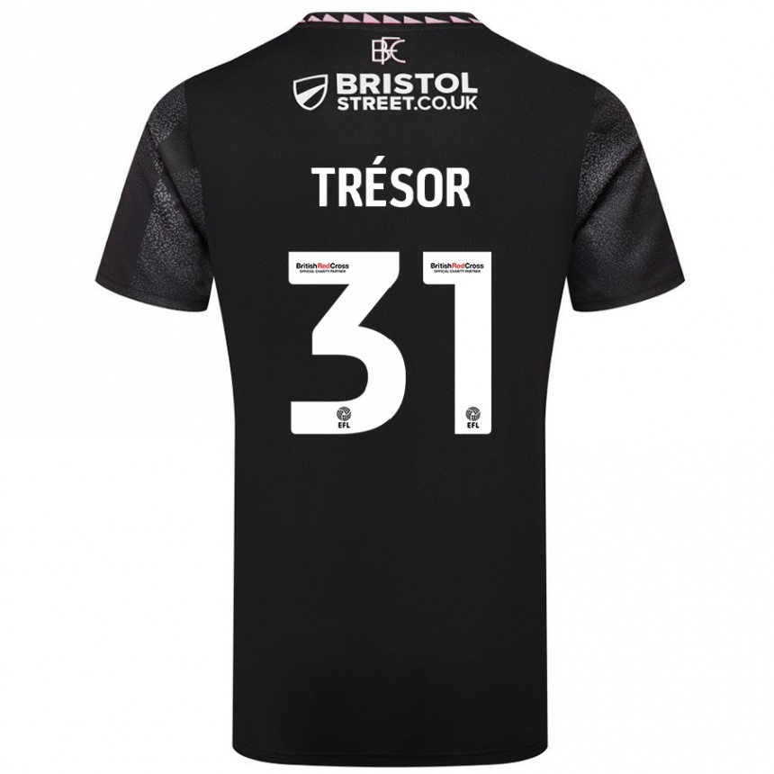 Men Football Mike Trésor #31 Black Away Jersey 2024/25 T-Shirt Nz