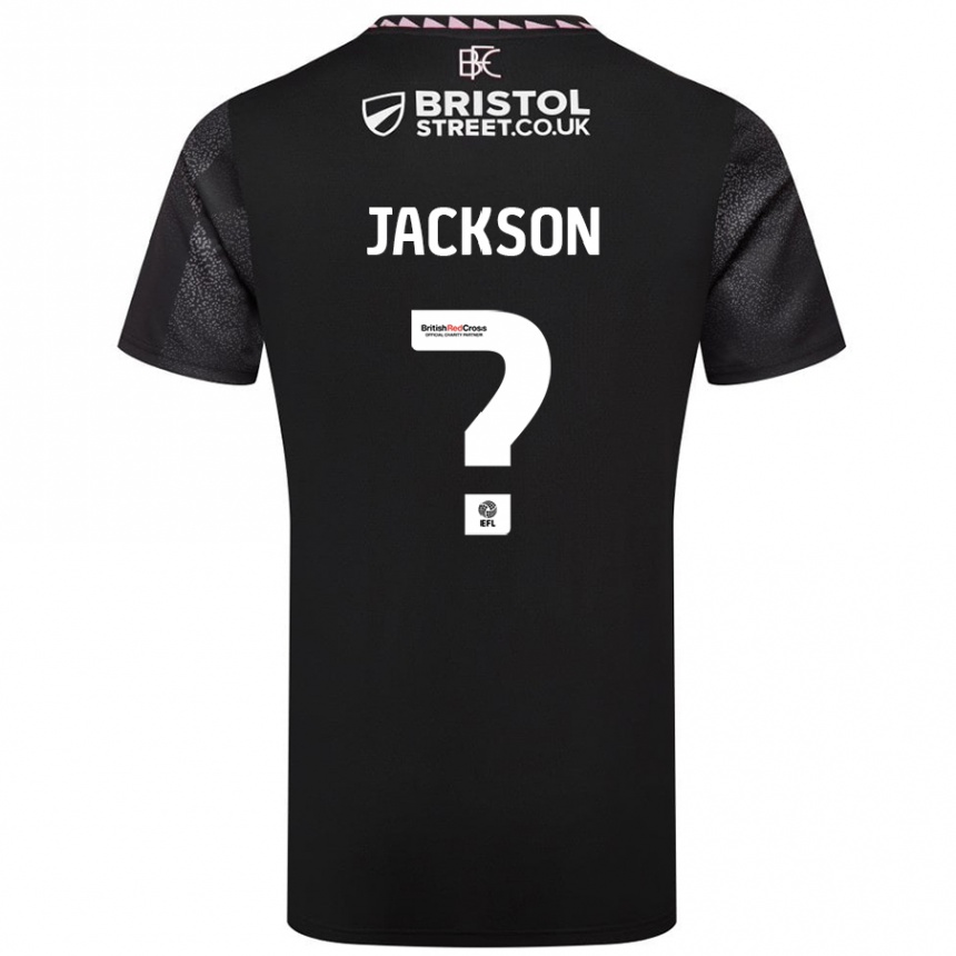 Men Football Luca Jackson #0 Black Away Jersey 2024/25 T-Shirt Nz