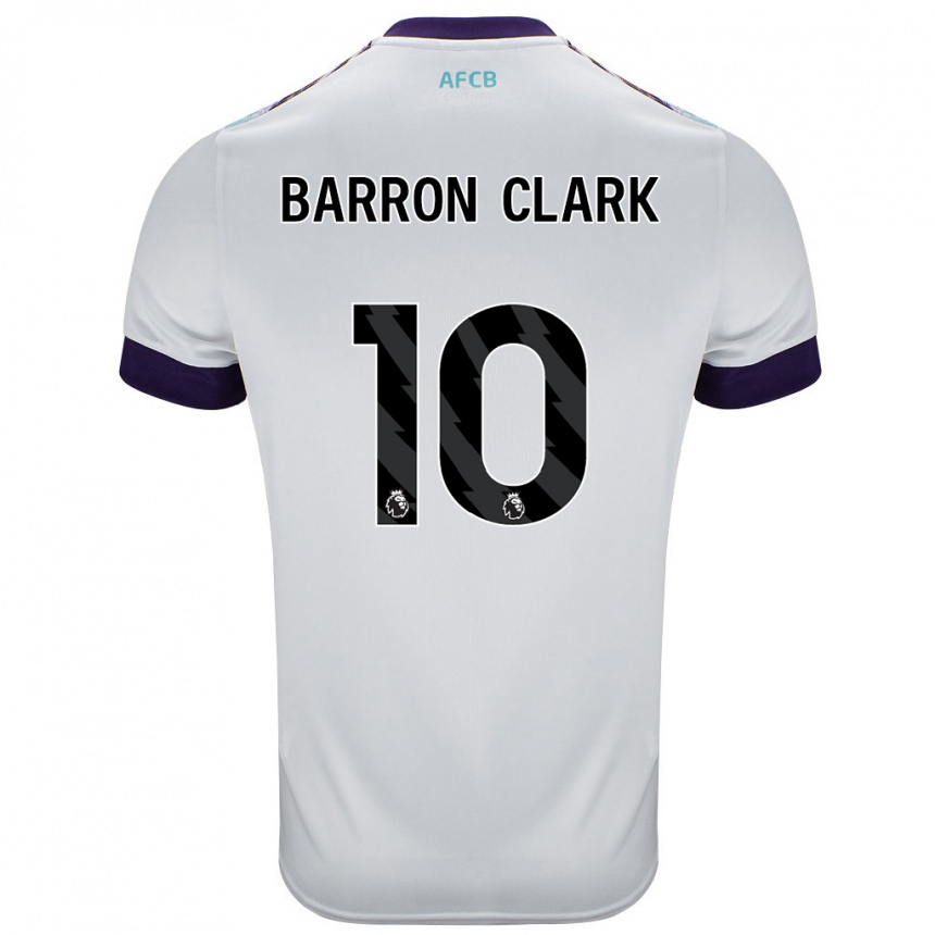 Men Football Molly Barron-Clark #10 White Green Purple Away Jersey 2024/25 T-Shirt Nz