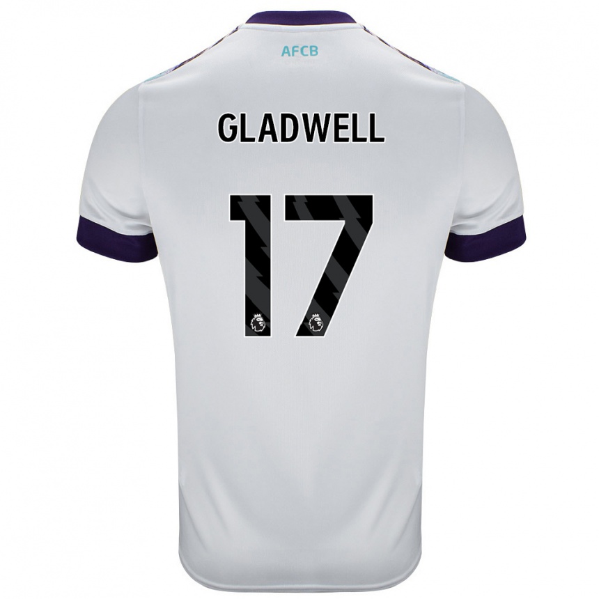 Men Football Molly Gladwell #17 White Green Purple Away Jersey 2024/25 T-Shirt Nz