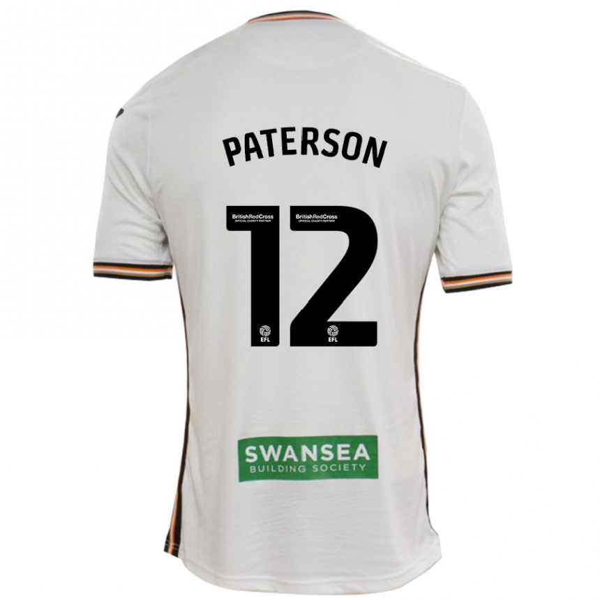 Women Football Jamie Paterson #12 White Home Jersey 2024/25 T-Shirt Nz