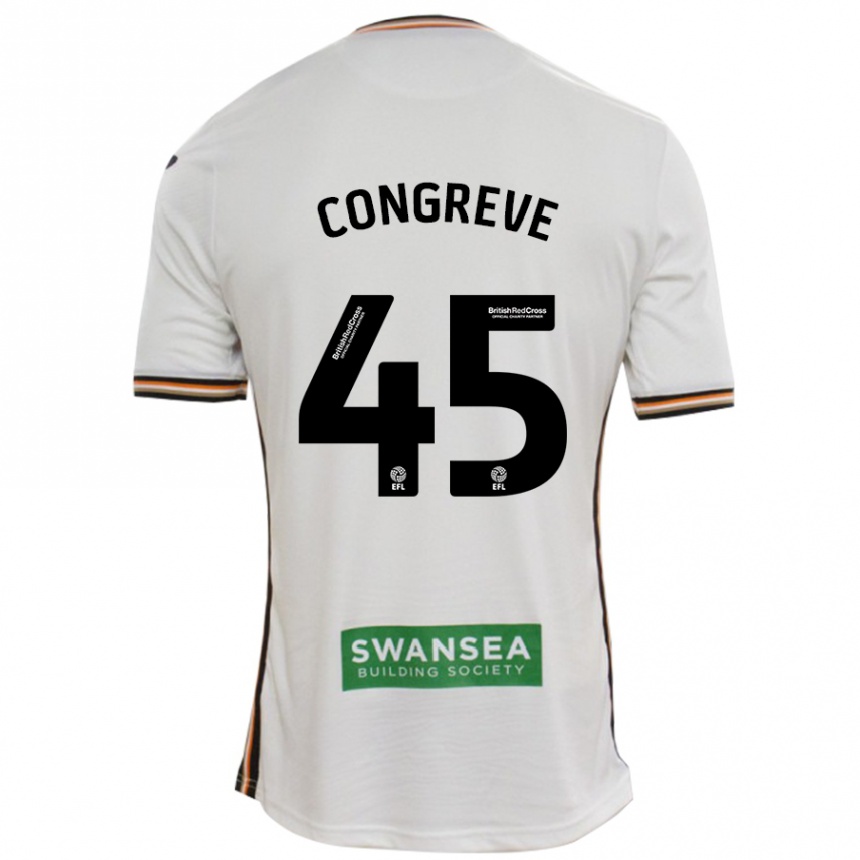 Women Football Cameron Congreve #45 White Home Jersey 2024/25 T-Shirt Nz